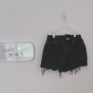 Levi’s vintage black jean shorts